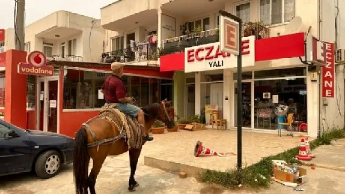 Şehir Boşaltılınca Atıyla Eczaneye Gelip İlaç Almak İstedi