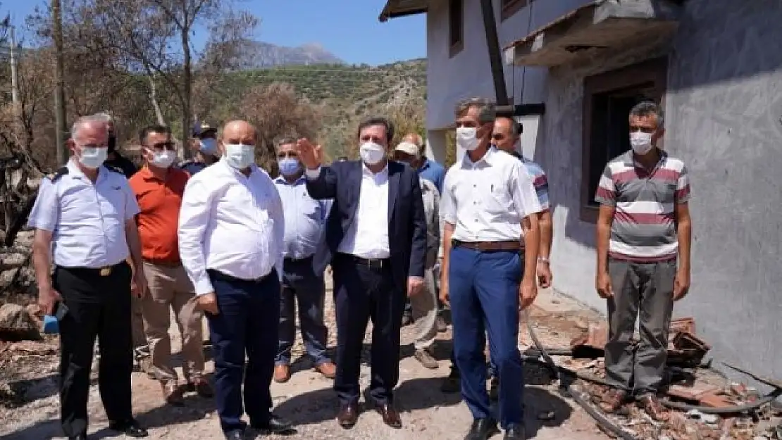 Vali Tavlı, Yangından Etkilenen Bölgelerde İncelemelerini Sürdürüyor