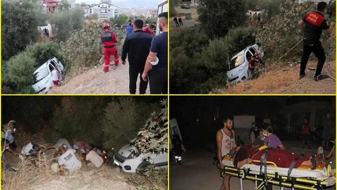 Fethiye'de Dereye Düşen Araçta Sıkışan Kadın Kurtarıldı