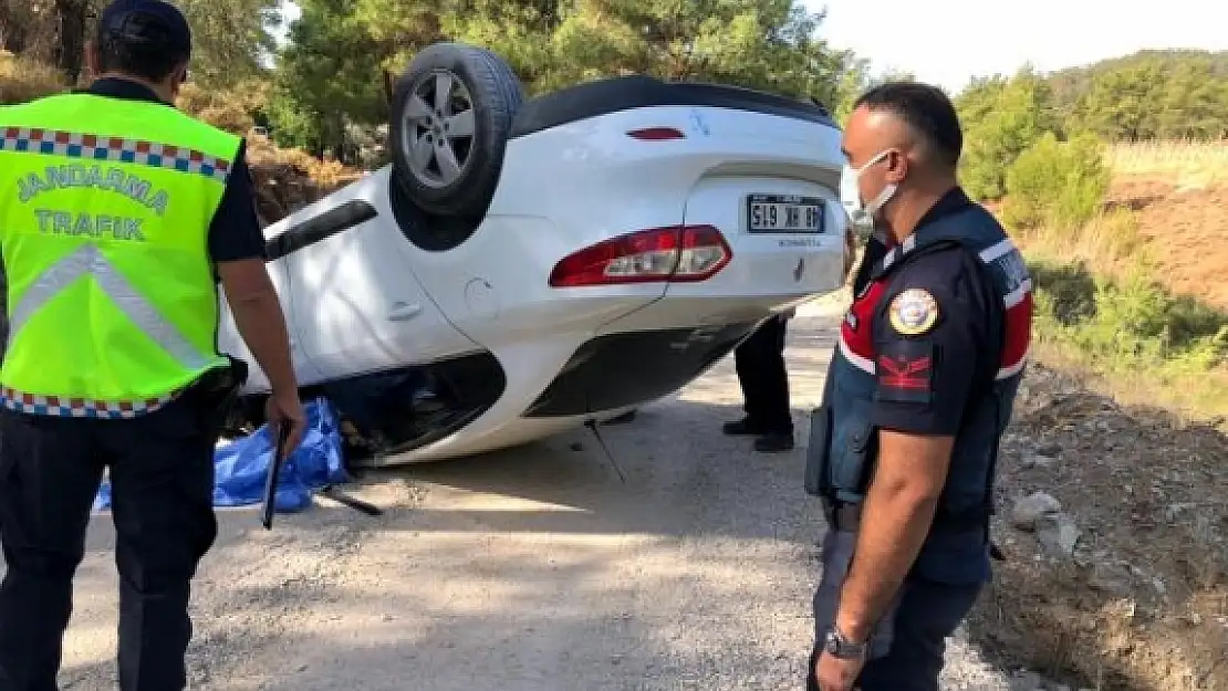 Fethiye'de Devrilen Otomobilin Sürücüsü Hayatını Kaybetti