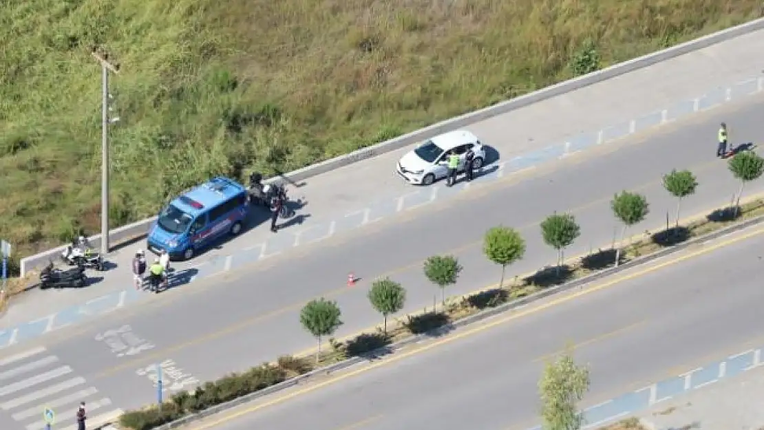 Ortaca'da Helikopterle Trafik Denetimi Yapıldı