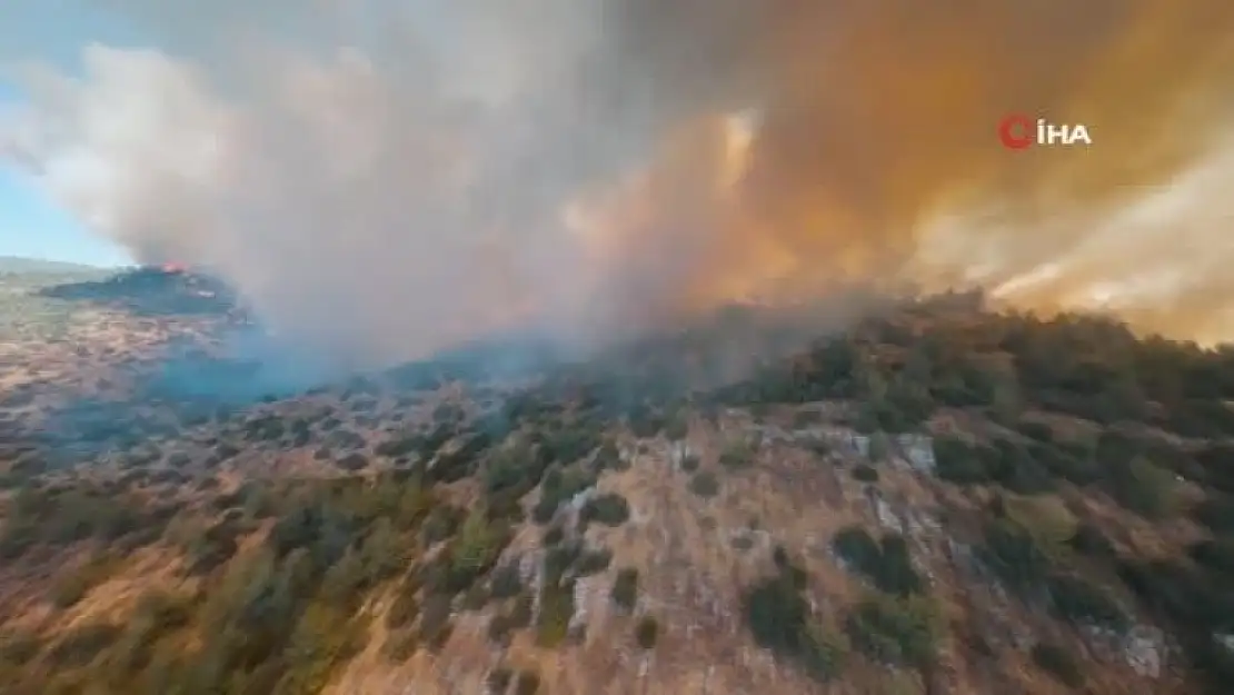 Yarış Drone'u ile Bodrum'daki Orman Yangınları Görüntülendi