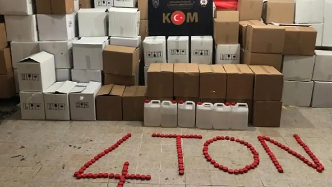 Tonlarca Sahte Alkol Yakalandı