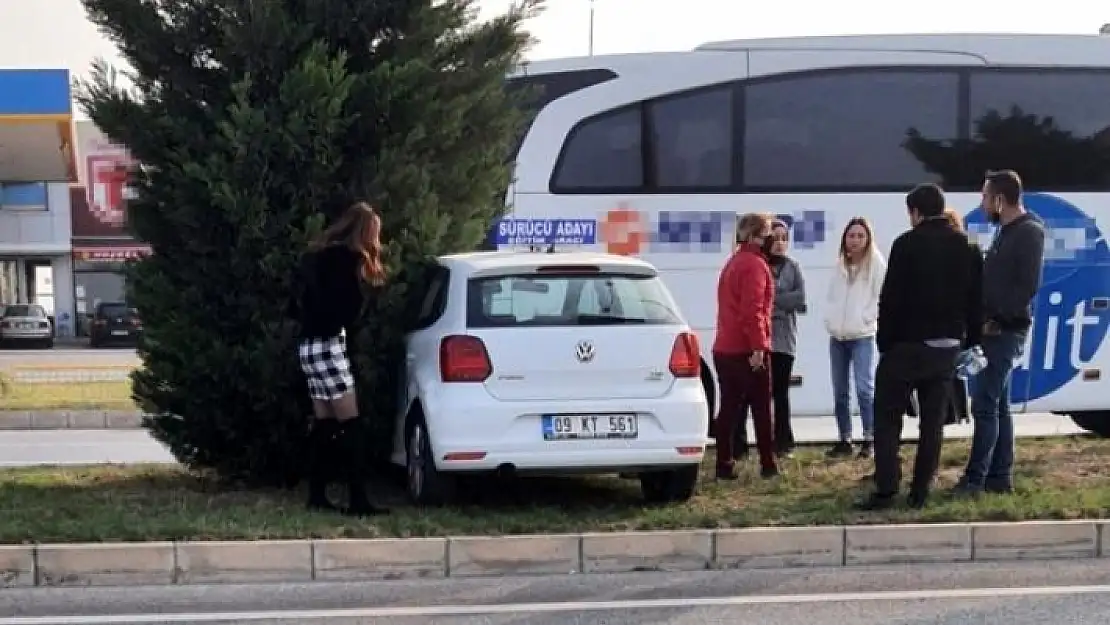 Sürücü Adayı, Aydın- Muğla Karayolunda Refüje Çıktı