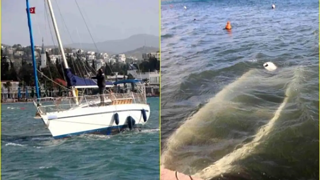 Bodrum'da Tekne Karaya Oturdu, Kayıklar Su Aldı