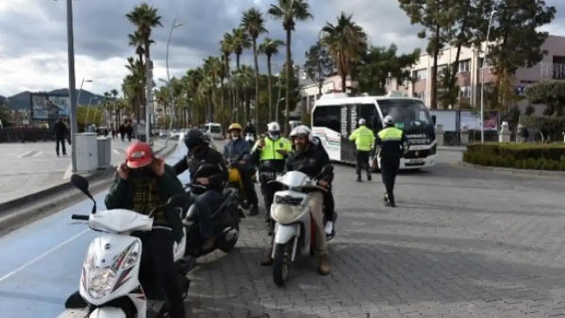 Marmaris'te motosikletlere yönelik denetim!