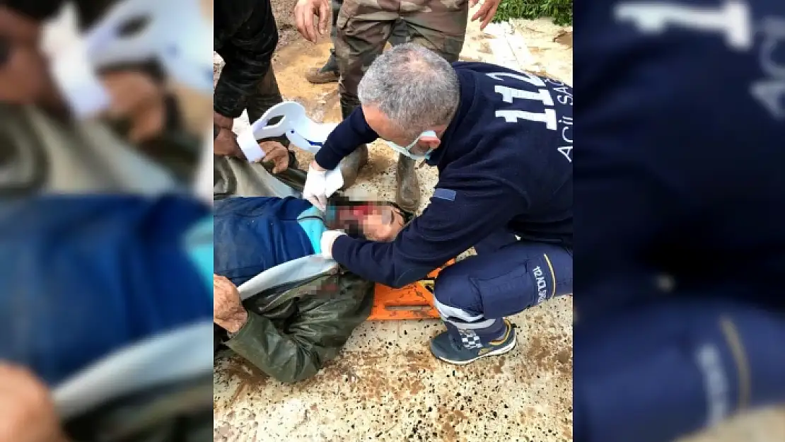Marmaris'te Kablo Döşeyen İşçi Çamura Saplandı