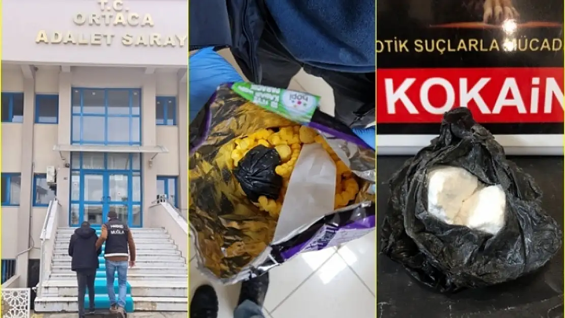 DALAMAN NARKOTİK EKİPLERİ, ORTACA OTOGARI'NDA KAPALI CİPS PAKETLERİNE ZULALANMIŞ KOKAİN ELE GEÇİRDİ!