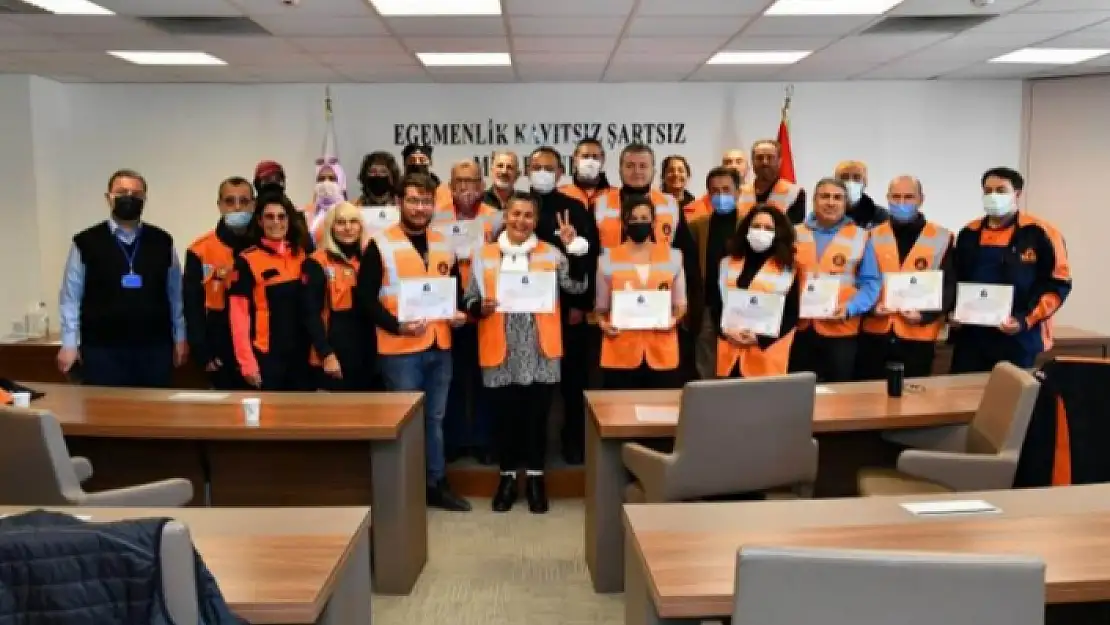Fethiye'de Afet Gönüllerine Sertifikaları Verildi
