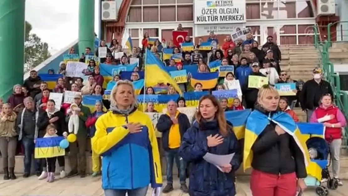 Fethiye'de Yaşayan Ukraynalılar'dan Protesto!