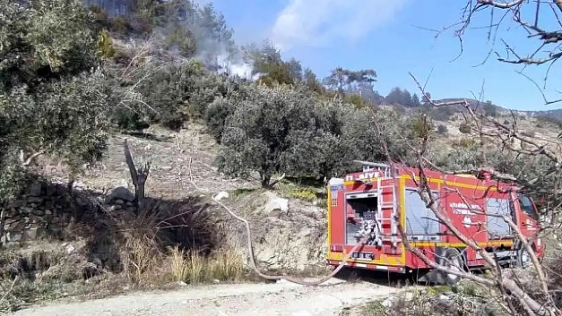 Seydikemer'de Ormanlık ve Makilik Alanda Çıkan Orman Yangını Söndürüldü