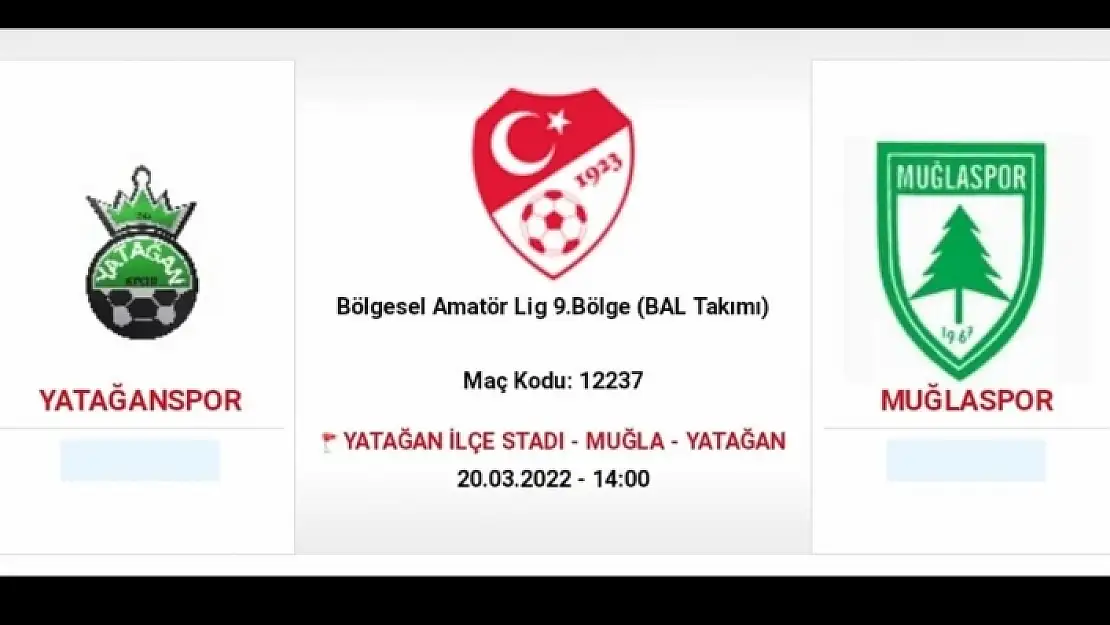 Yatağanspor ile Muğlaspor Karşılaşması Pazar Günü!