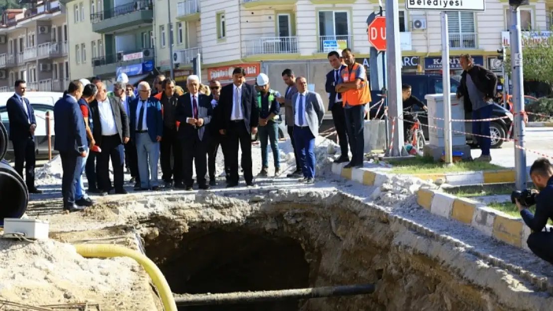 Başkan Gürün, Fethiye'deki Altyapı Çalışmalarını İnceledi
