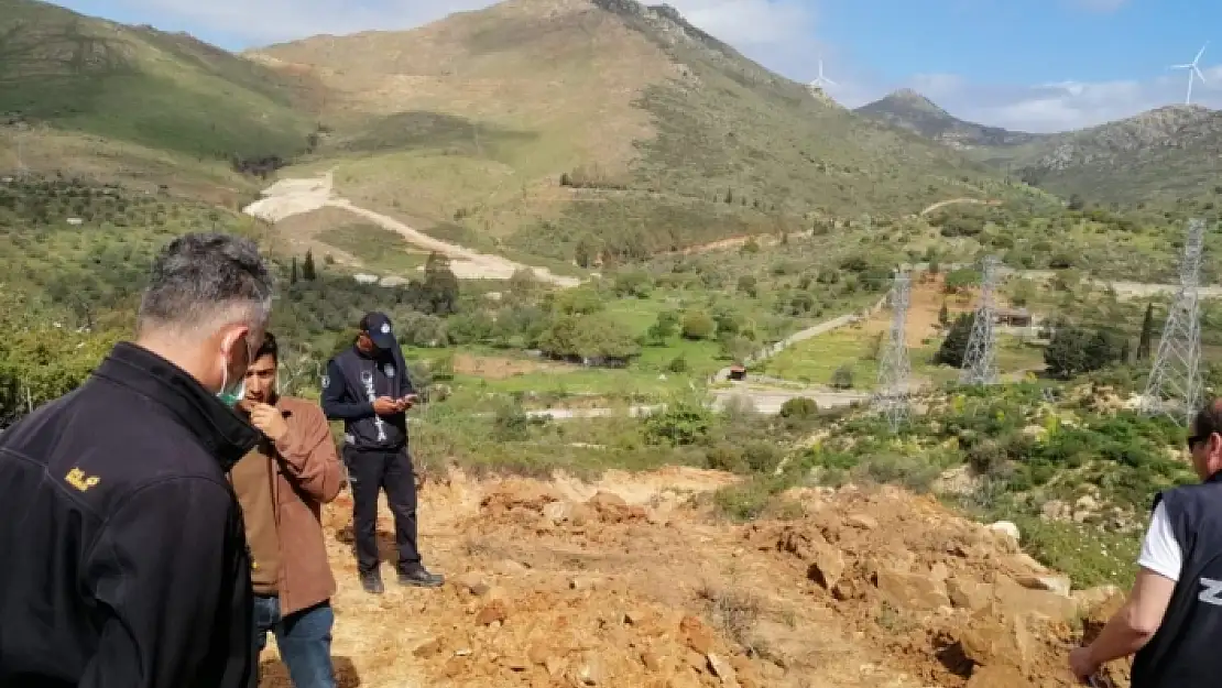 Bodrum'daki Hazine Arazisinde Kaçak Çalışma Yapan Şahsa Cezai İşlem