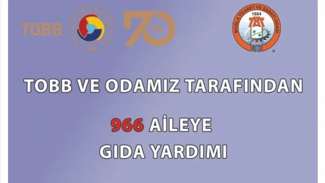 MUTSO'dan 966 Adet Gıda Yardımı