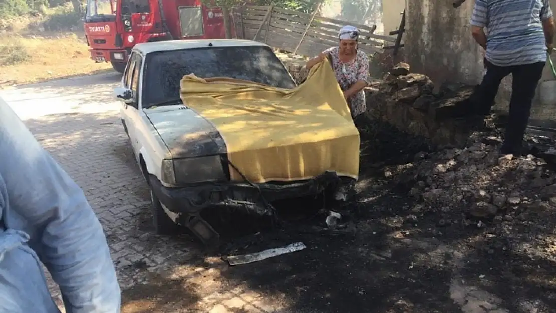 Bodrum'da Sigara İzmariti Yangına Sebep Oldu