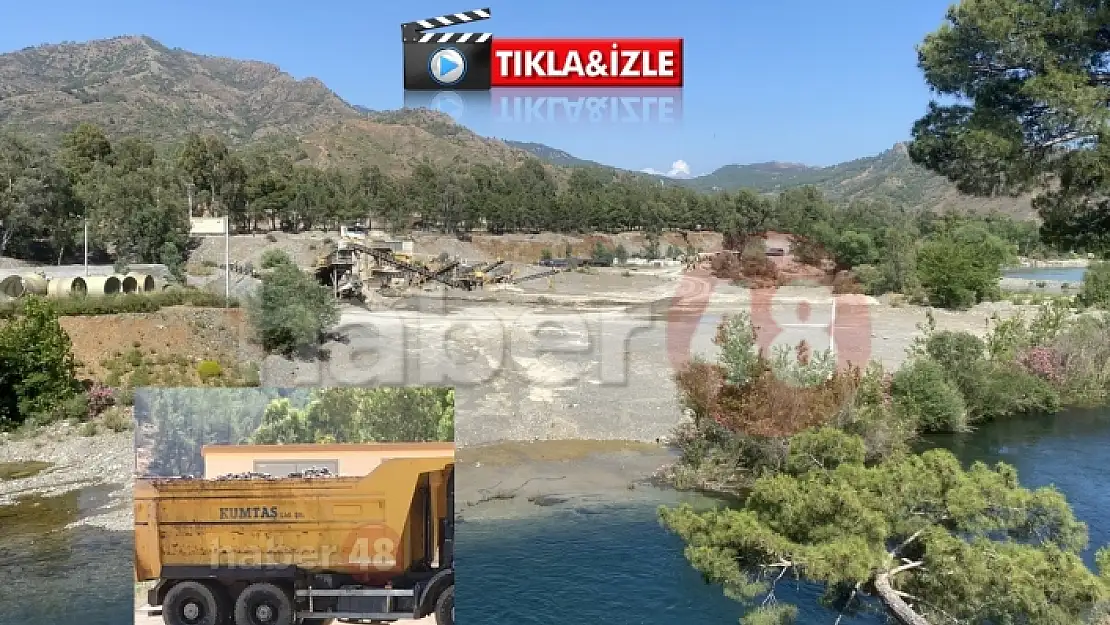 DALAMAN'DAKİ DSİ SULAMA BORU HATTI PROJESİ İÇİN KURULAN KUM ELEĞİNDE, SATIŞ YAPILIYOR İDDİASI!