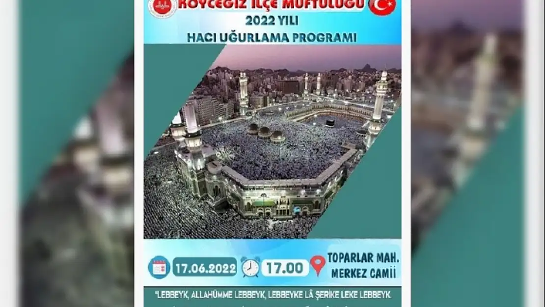 Köyceğiz'de Hacı Adaylarına Uğurlama Töreni Yapılacak