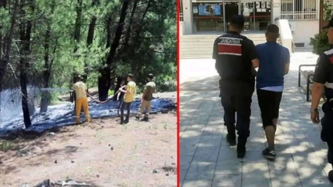 Yatağan'da Ormanı Yakarken Yakalandı Tutuklandı