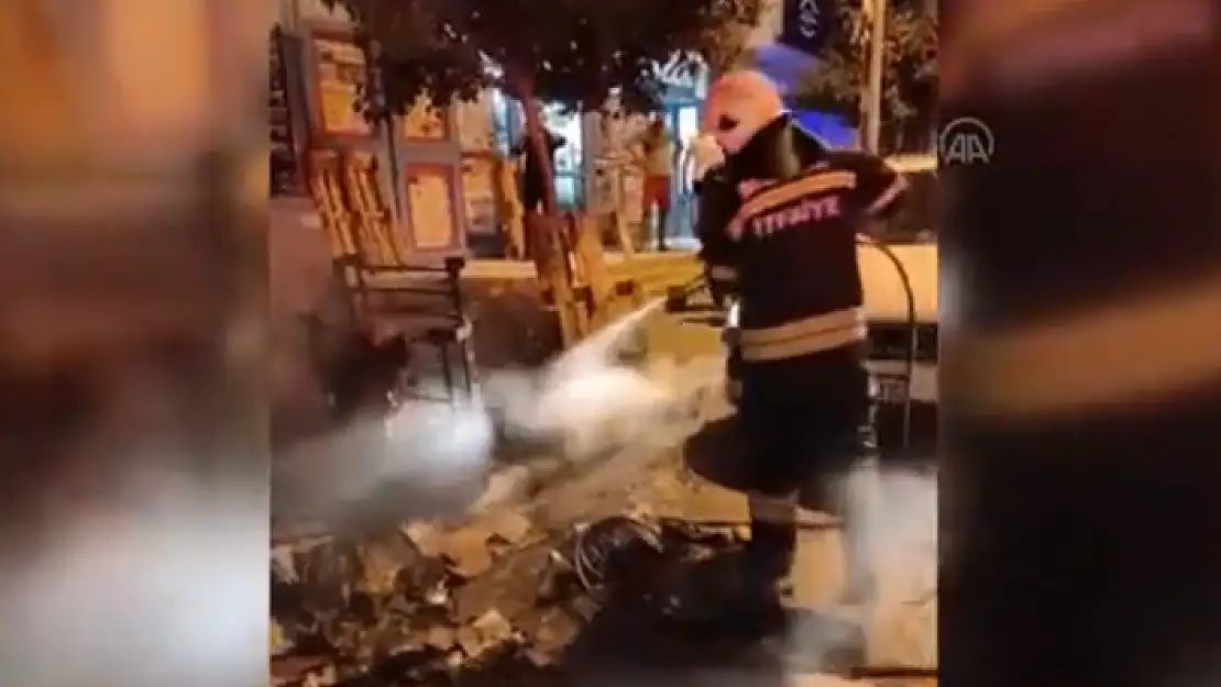 Datça'daki Geri Dönüşüm Kutusunda Yangın