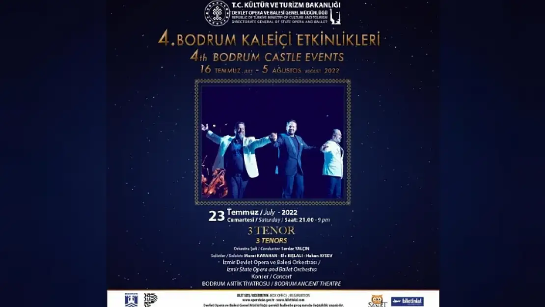 Üç Tenor, Bodrum'da Konser Verecek