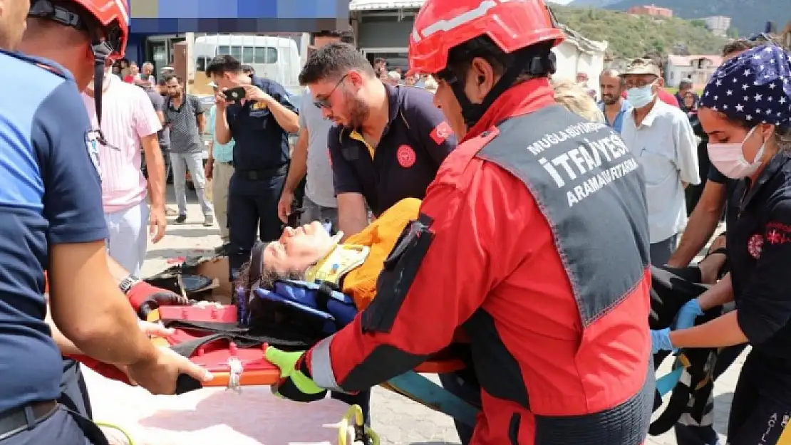 Fethiye'deki Kazada Bir Kişi Ölümden Saniyelerle Kurtuldu