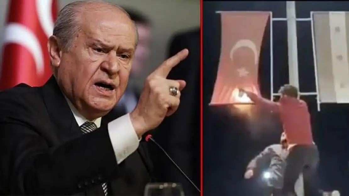 MHP Lideri Bahçeli'den Türk Bayrağının Yakılması Girişimine Çok Sert Tepki