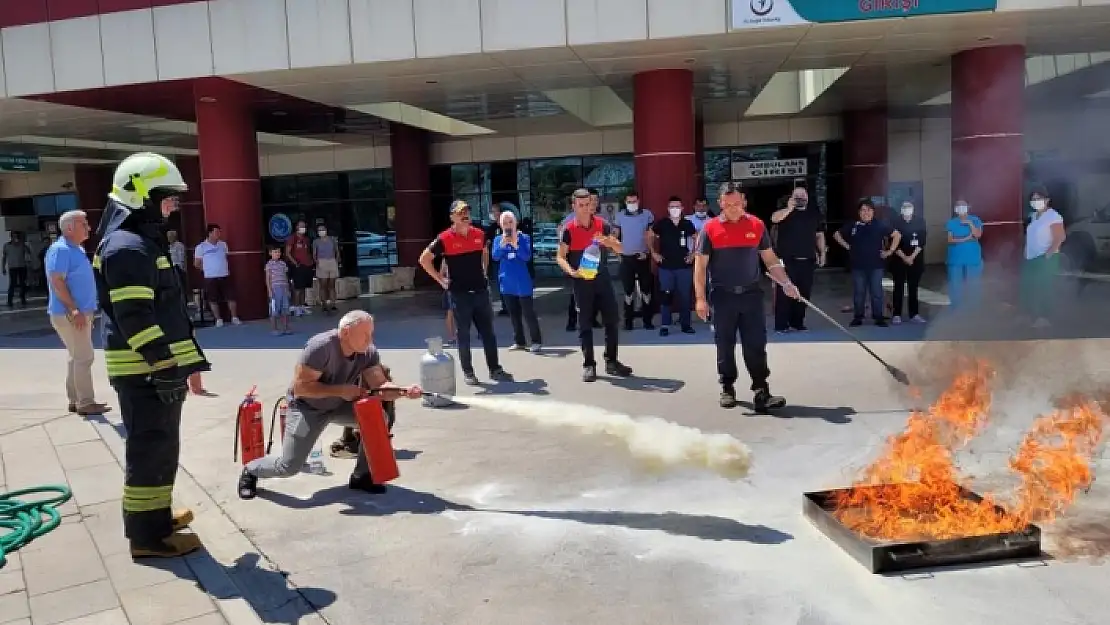 Muğla Büyükşehir'den Hastane Personeline Yangın Eğitimi