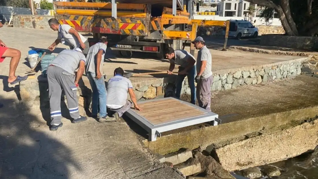 Bodrum'da Halk Plajlarında Çalışmalar Devam Ediyor