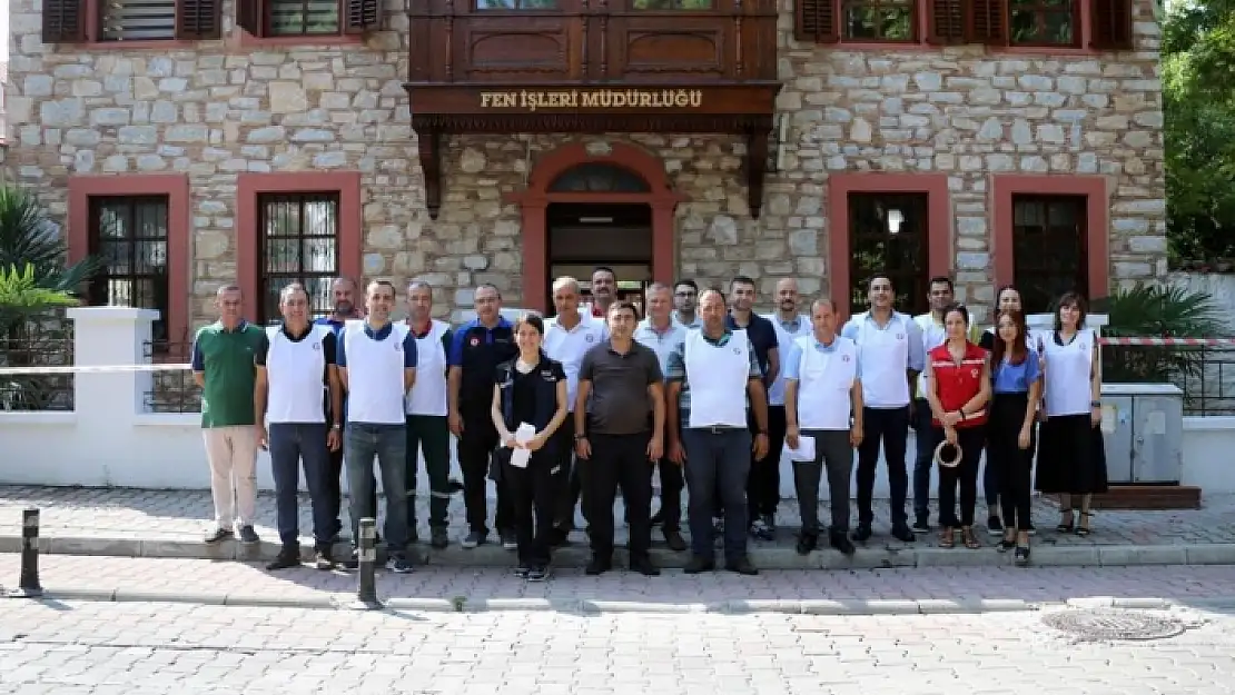 Menteşe Belediyesi'nde Acil Durum Tatbikatı