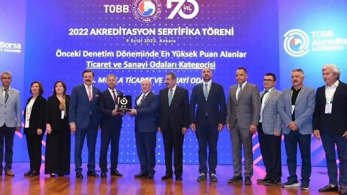 Muğla Ticaret ve Sanayi Odası Türkiye 3'üncüsü Oldu