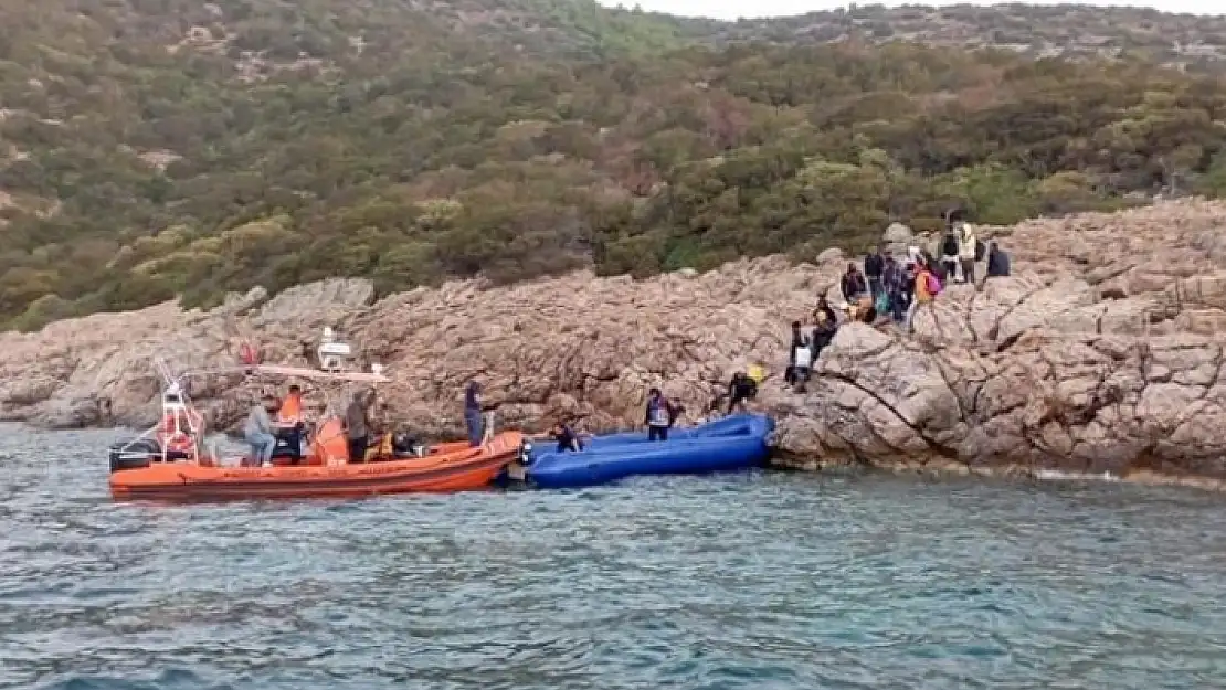 Bodrum'daki Adada 39 Göçmen Mahsur Kaldı