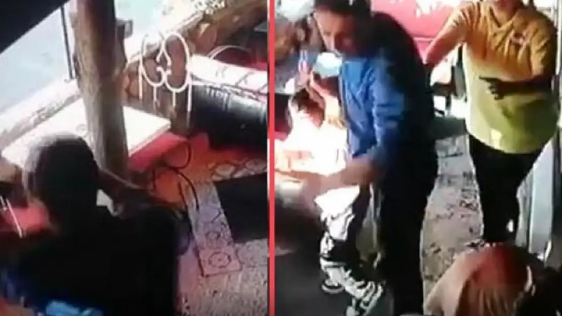 Çocuğunun Gözleri Önünde Eşini Darbetti