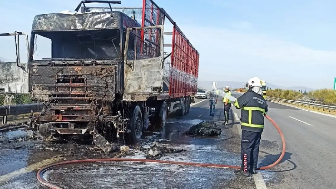 Seyir Halindeki Tır Yanarak Küle Döndü