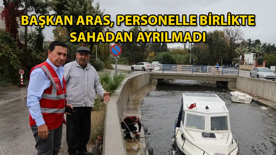 Bodrum Belediye Başkanı Ahmet Aras Yağış Boyunca Sahadaydı