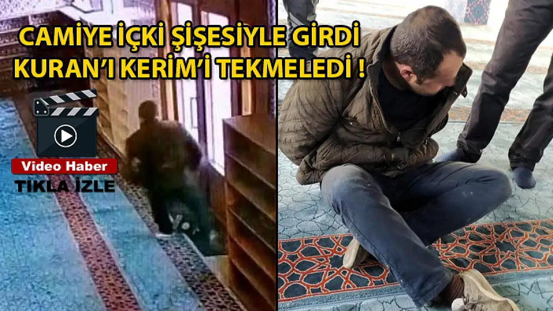 Camiye İçki Şişesi ve Sigarayla Girdi !