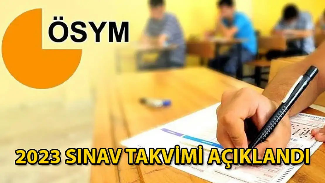 ÖSYM'nin 2023 Sınav Takvimi Açıklandı