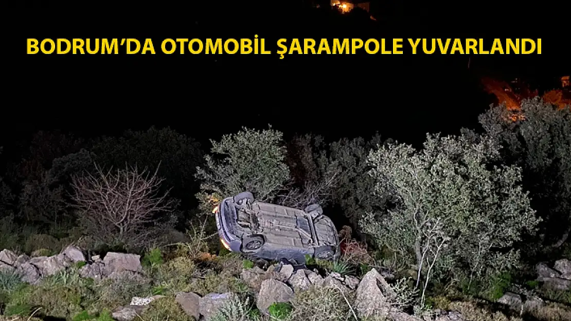 Bodrum'da Şarampole Düşen Otomobildeki 3 Kişi Yaralandı