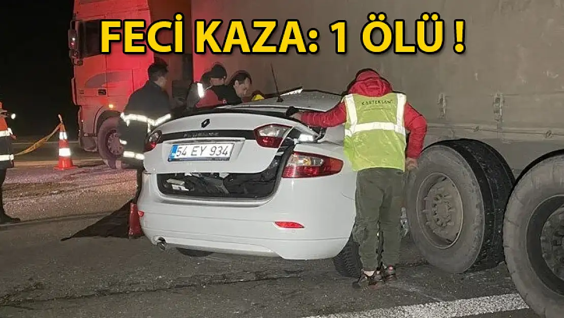 Cinayet Gibi Kaza: Yasak Noktadan Dönüş Yapan Tıra Çarpan Otomobilin Sürücüsü Hayatını Kaybetti