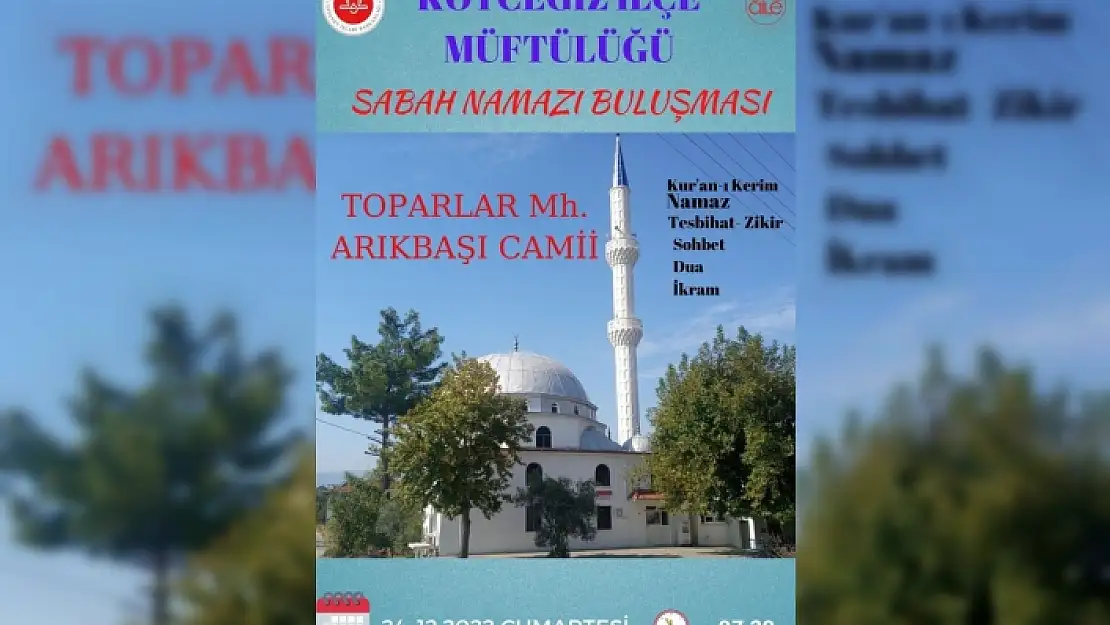 Köyceğiz'deki Arıkbaşı Camii'nde Sabah Namazında Buluşulacak