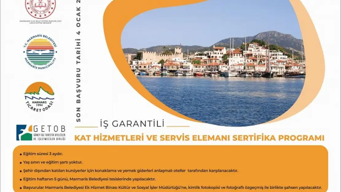 Marmaris Belediyesi'nden İş Garantili Kurs