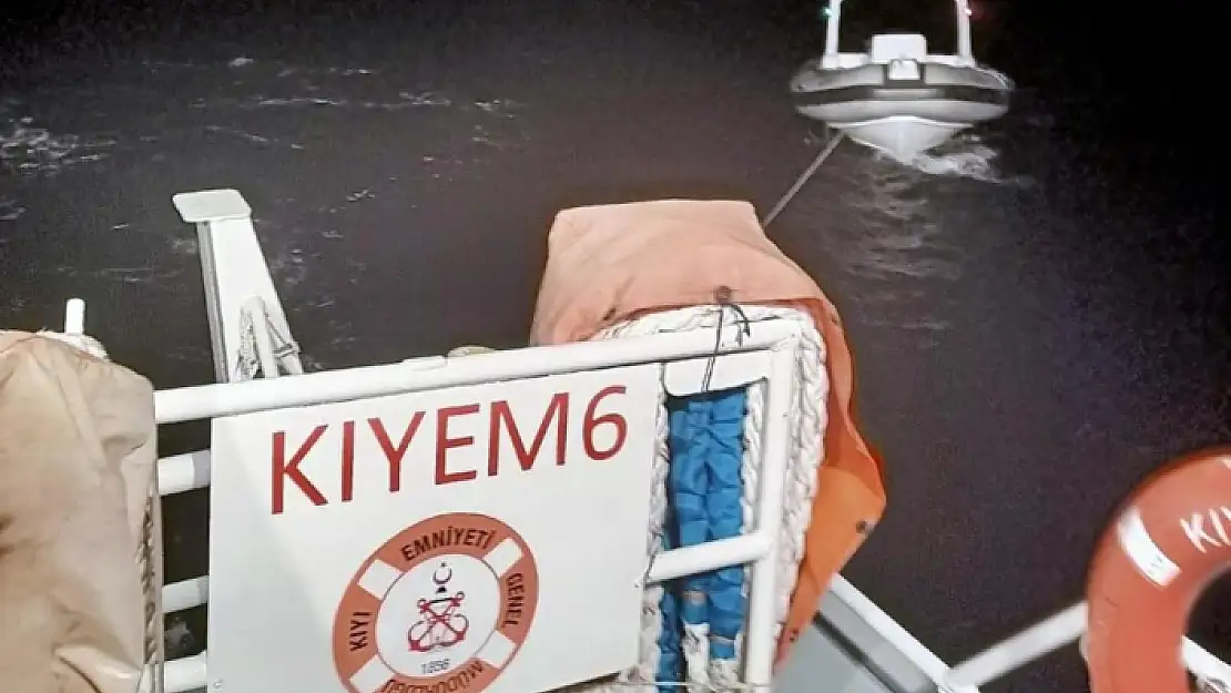 BODRUM'DAKİ TEKNEYİ KIYEM EKİPLERİ KURTARDI