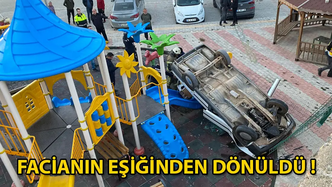 Otomobil Çocuk Parkına Uçtu !