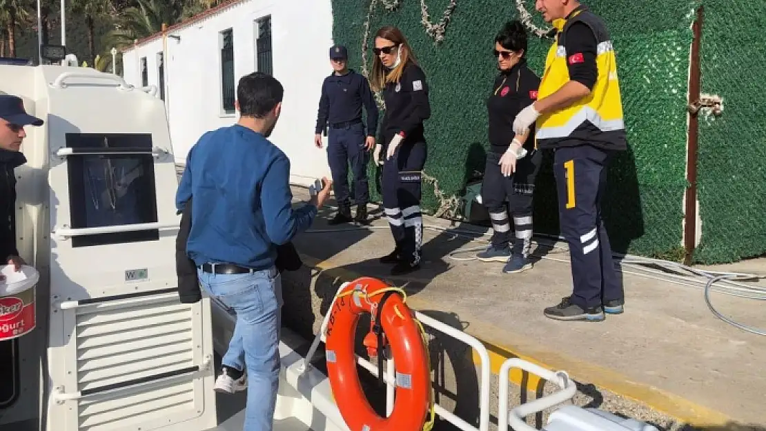MARMARİS'TEKİ TİCARİ GEMİDE YARALANAN KİŞİYE TIBBI TAHLİYE