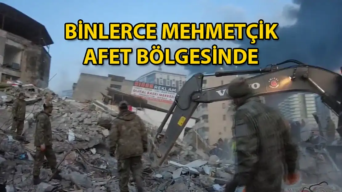 MEHMETÇİK DEPREM BÖLGESİNDE YARDIMLARINI SÜRDÜRÜYOR