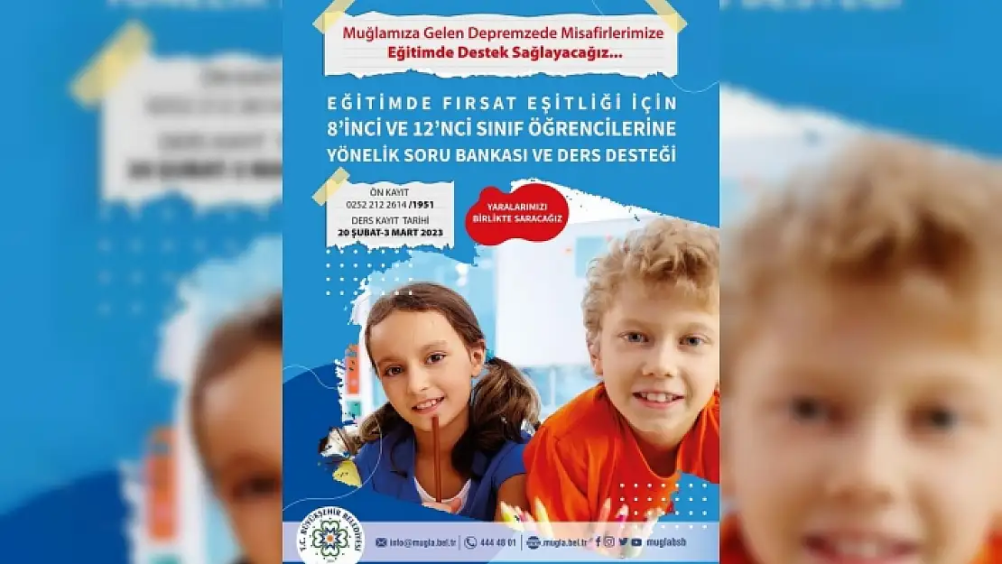 MUĞLA'DAKİ DEPREMZEDELERE EĞİTİM VE SANAT DESTEĞİ