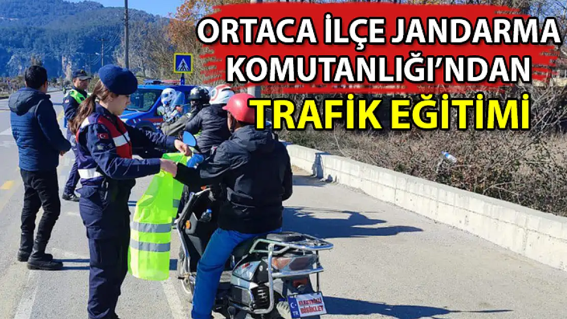 ORTACA İLÇE JANDARMA EKİPLERİNDEN VATANDAŞLARA TRAFİK EĞİTİMİ