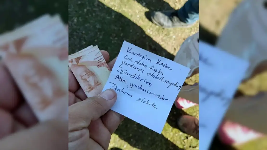 YARDIM SEFERBERLİĞİNDE ORTACA'DAN GELEN NOT DUYGULANDIRDI