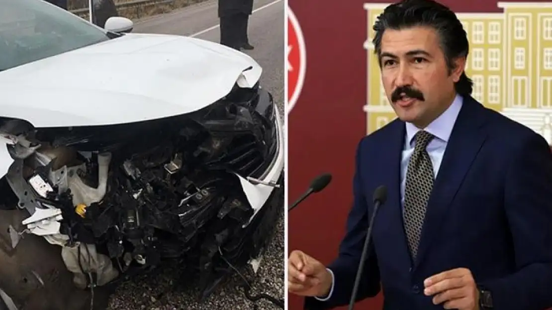 AK PARTİ MİLLETVEKİLİ ÖZKAN'IN EKİBİ KAZA YAPTI!