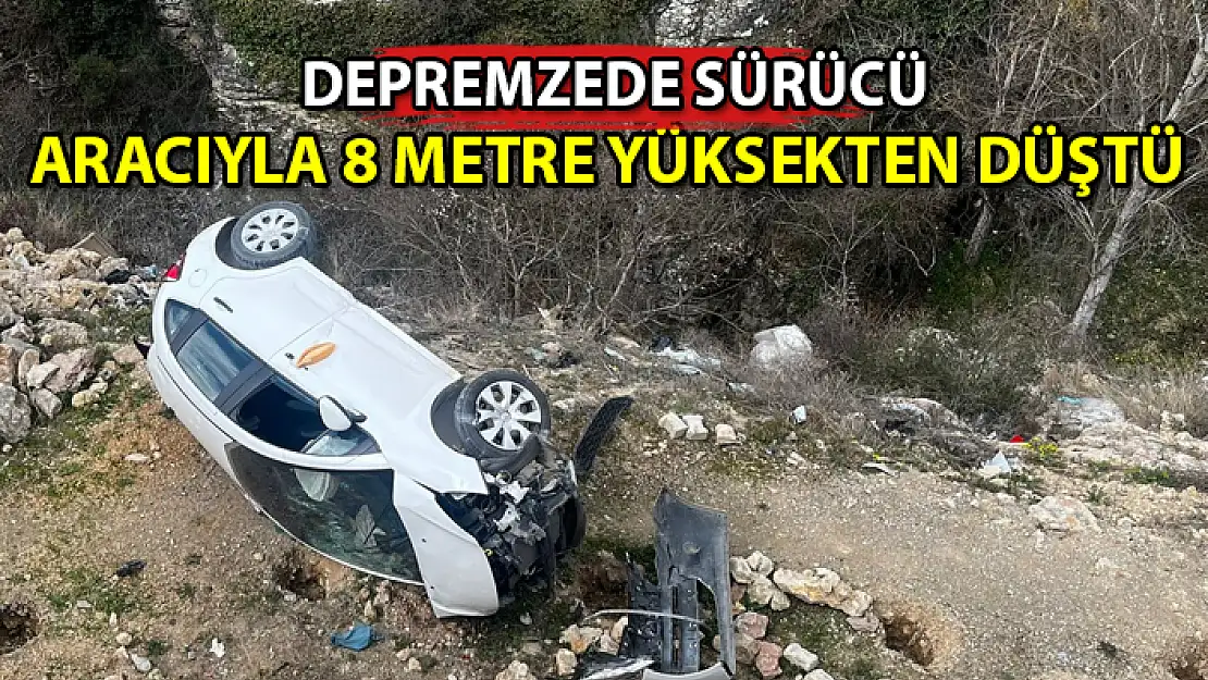 VİRAJI ALAMAYAN DEPREMZEDE SÜRÜCÜ KAZA YAPTI